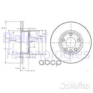 Тормозные диски BG2898 Delphi