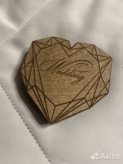 Шкатулка для свадебных колец ручной работы