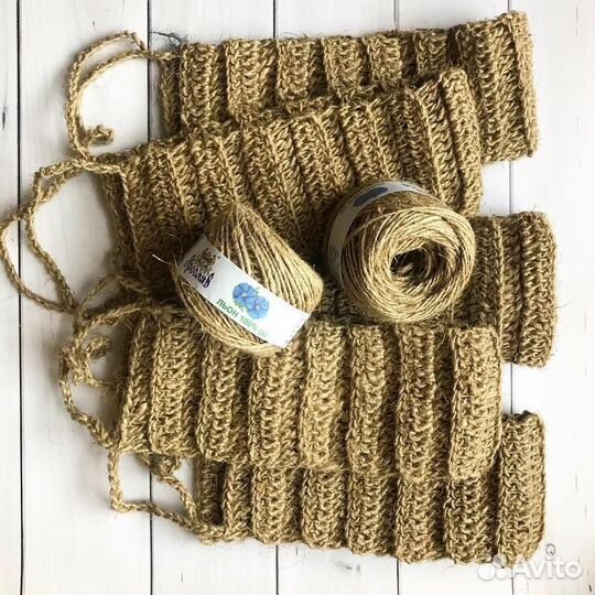 Джутовые мочалки для тела