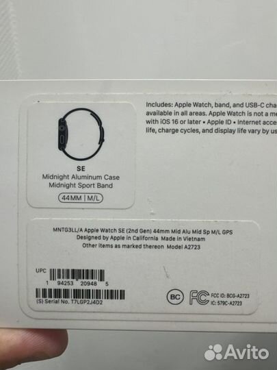 Apple watch SE 2, 44mm, 99 акб, гарантия