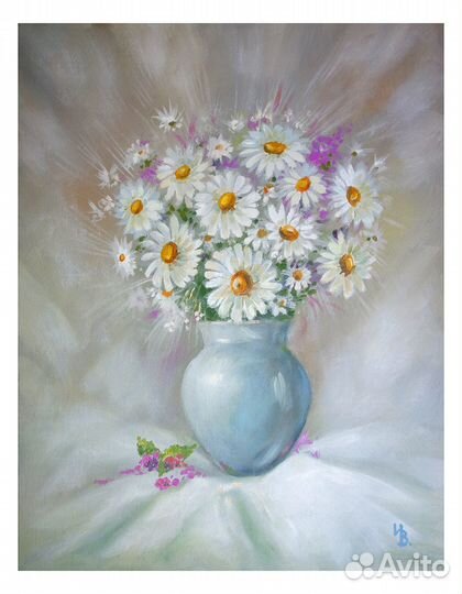 Картина маслом, цветы