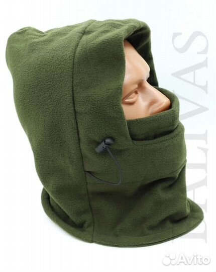 Балаклава флисовая на меху (хаки)