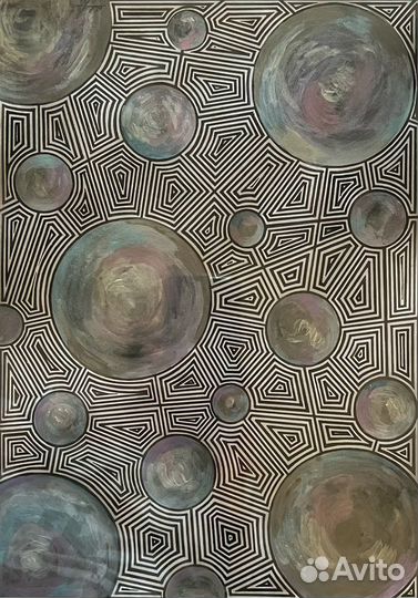 Картина ручная роспись абстракция