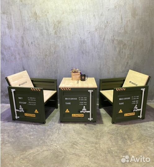 Мебель из металлических бочек