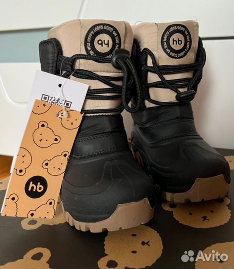 Сноубутсы детские Happy Baby черные 29 размер