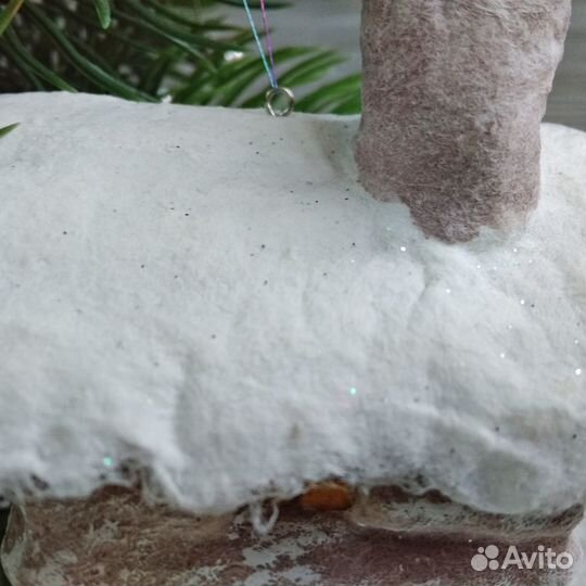 Ватные игрушки, деревенский дом, русский сувенир