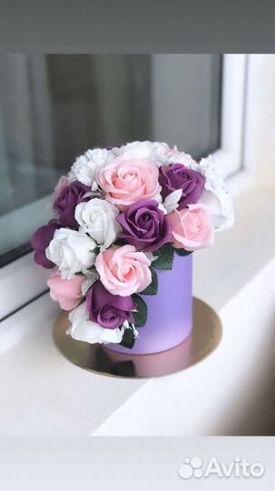 Букет из мыльных роз