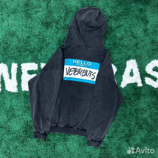 Зип худи Vetments Hello my Name is