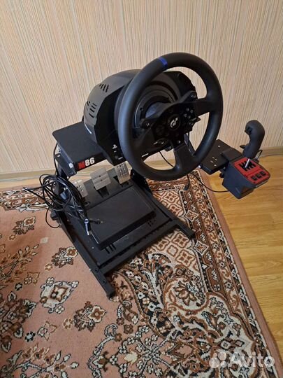 Игровой руль с 3 педалями и коробкой передач