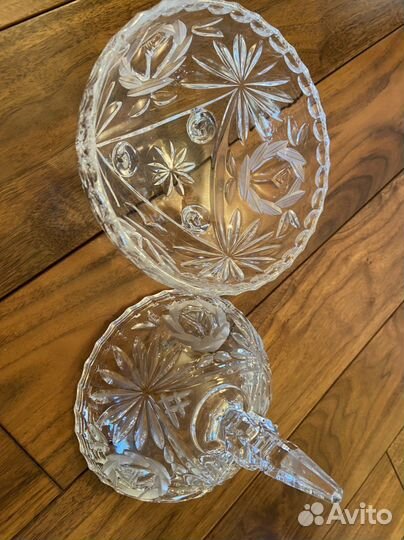 Шкатулка, конфетница хрусталь Югославия