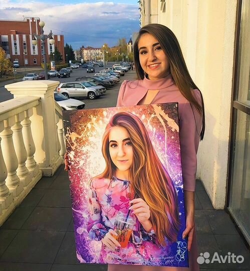 Портрет на холсте по фото Тверь