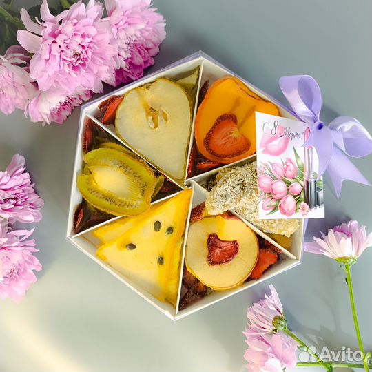 Домашняя пастила и сушёные фрукты фрипсы подарок