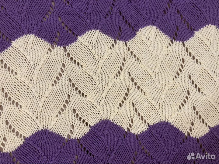Плед вязанный на спицах размер: 210*200 см