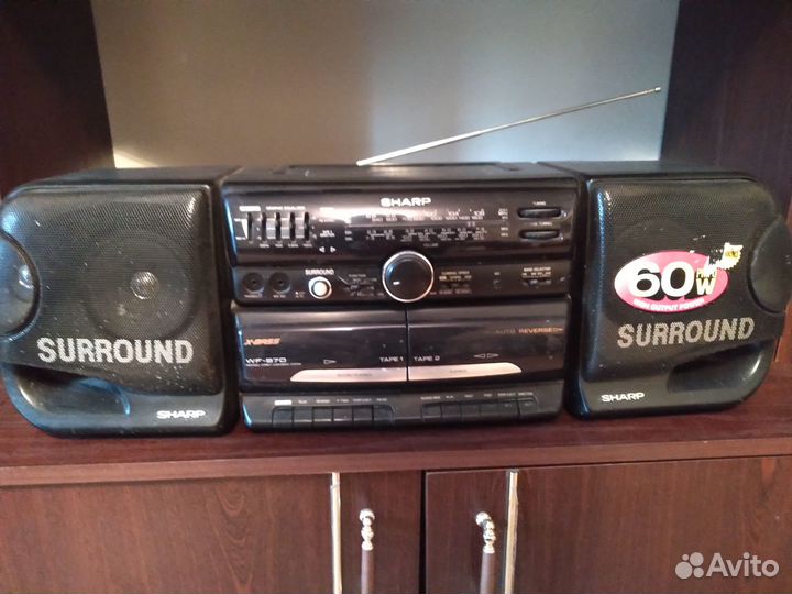 Магнитофон магнитола Шарп sharp X-bass WF-970
