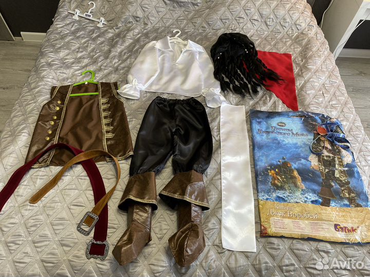 Прокат Костюм пирата капитан джек воробей