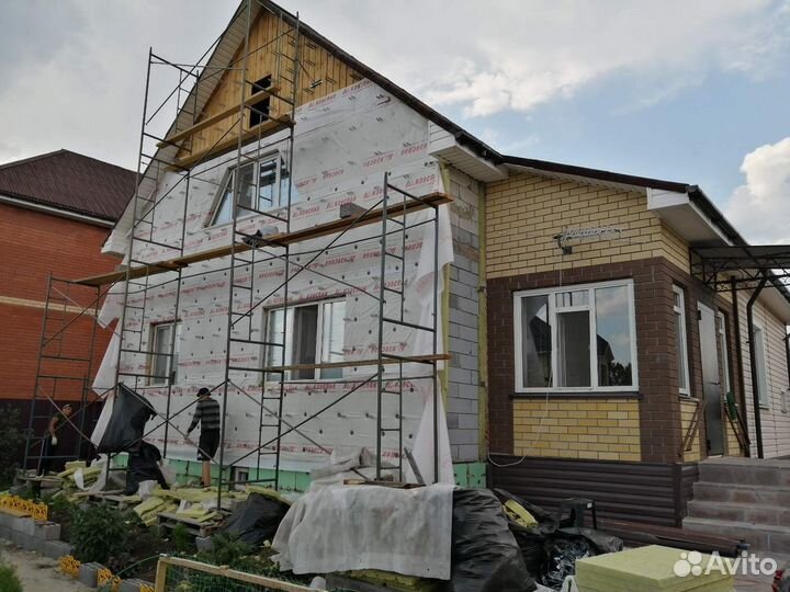 Монтаж сайдинга фасадных панелей Фасадные работы