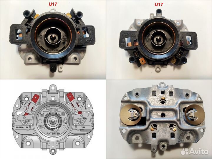 Контактные группы, выключатели, термостаты чайника