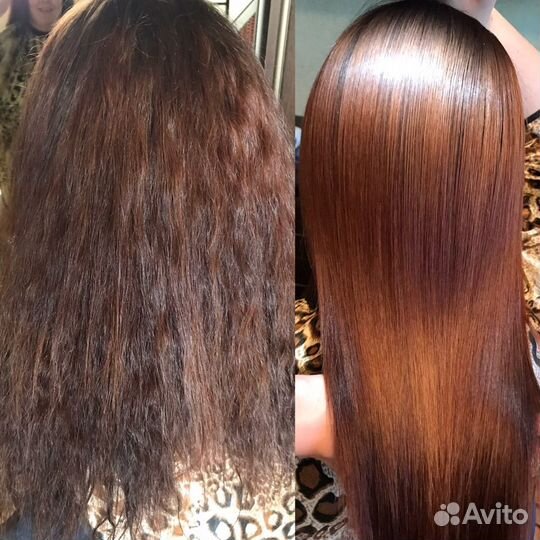 Кератиновое выпрямление, ботокс волос, прикорневой