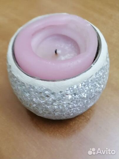 Свечи IKEA икеа и подсвечник зеркальный