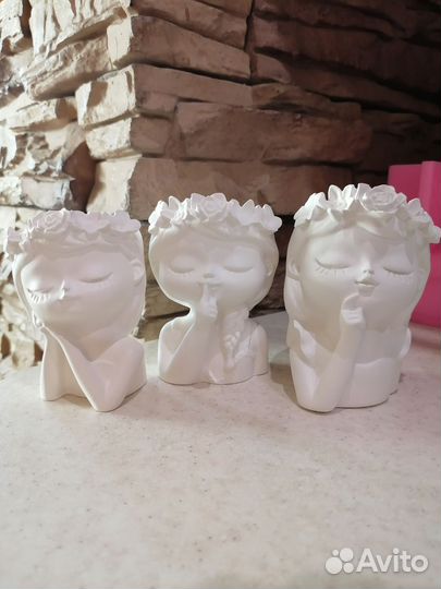 Кашпо из гипса