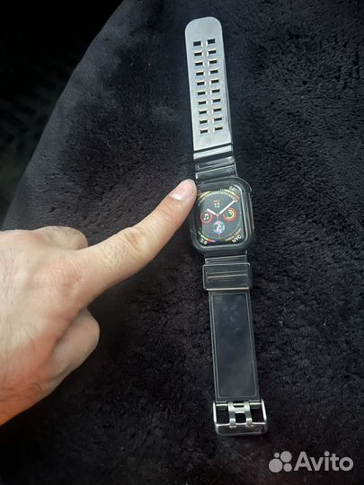 Силиконовый браслет с чехлом Apple watch 41mm