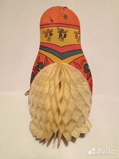 Ёлочная картонная игрушка раскладушка Матрёшка