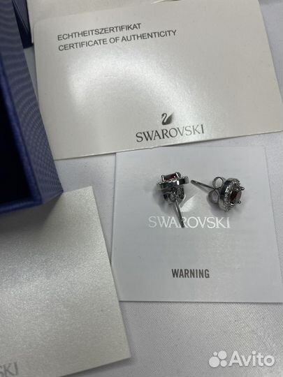 Подвеска серьги гвоздики Swarovski