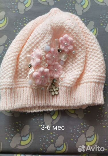 Шапочка для девочки на весну