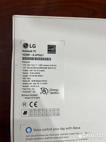 LG Gram 16 17 (вес 1164 гр)