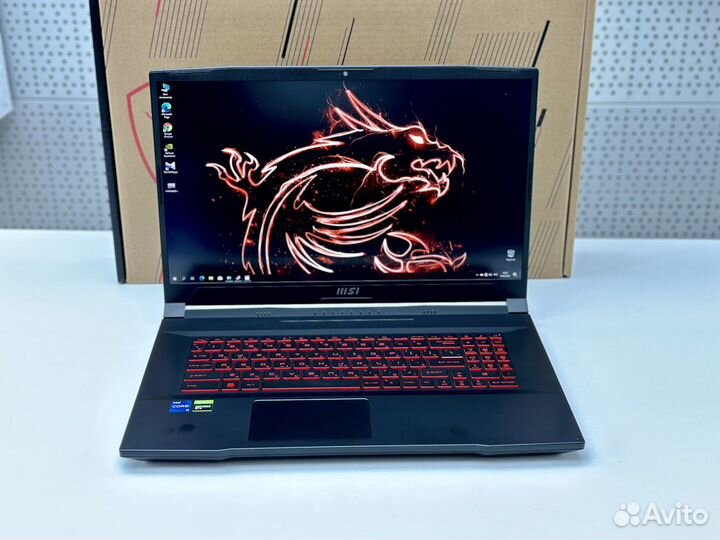 Новый игровой MSI 17.3 IPS 144гц 16G озу GTX