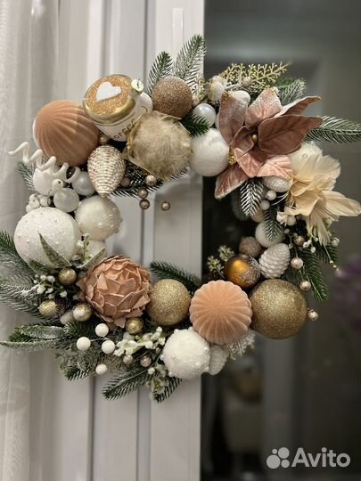 Новогодние украшения венок
