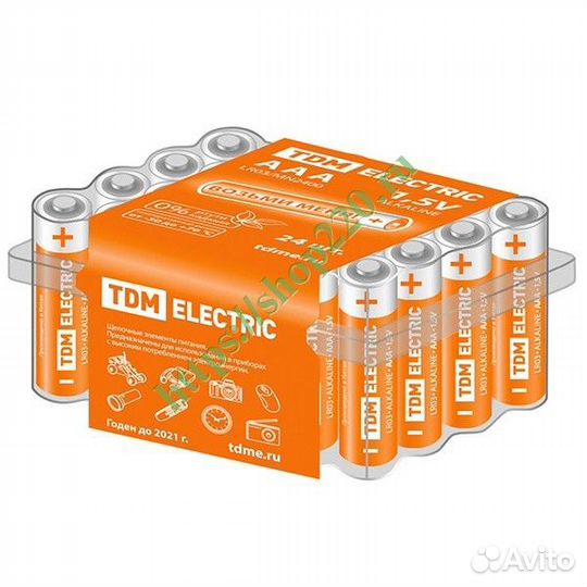 Батарейка TDM Electric, ааа (LR03, R3) 24 шт