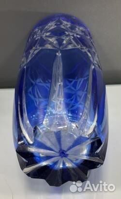 Ваза хрустальная СССР.Кобальт