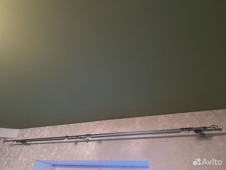 Карниз для штор двухрядный металлический