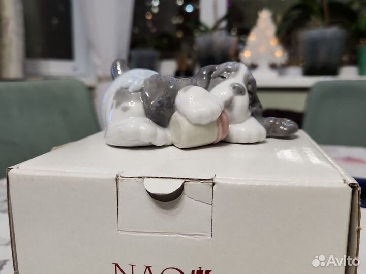 Nao Lladro щенок фарфоровый