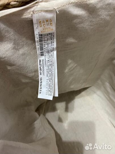 Корзина плетеная для белья zara home