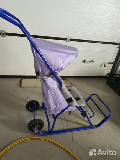 Детские санки коляска с колесами