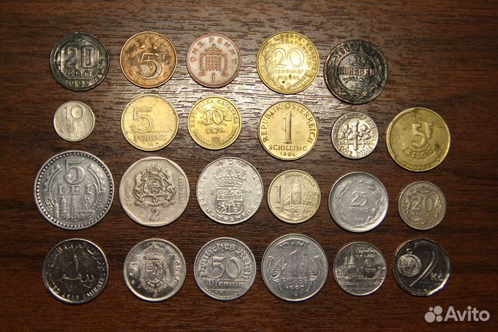 Набор иностранных монет 