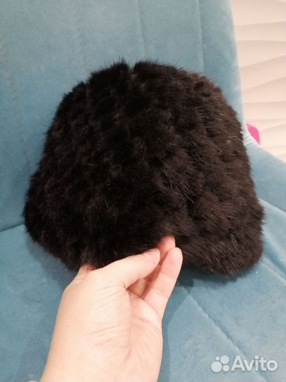 Шапка женская вязаная норка