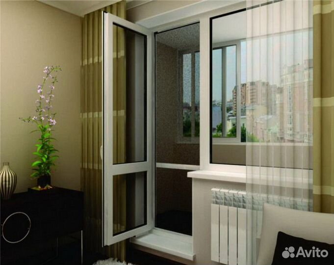 Балконный блок с дверью напрямую от производителя