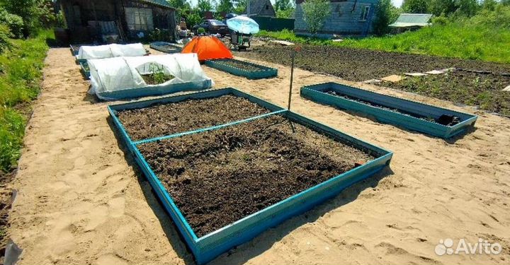 Грядка темно-зеленая 1м х 6м х 22см