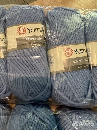 Пряжа YarnArt merino bulky, цвет голубой джинс