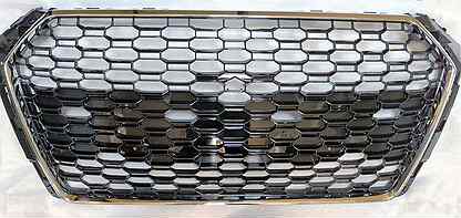 Решетка радиатора RS для Audi А4 B9 черная хромом
