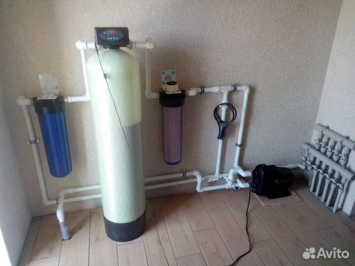 Монтаж систем очистки воды от железа, жёсткости