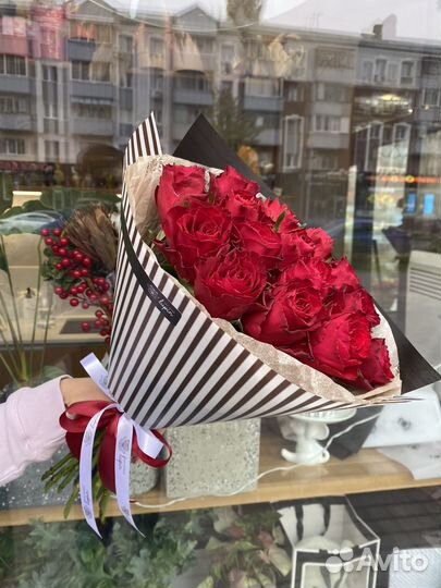 Букет красных роз
