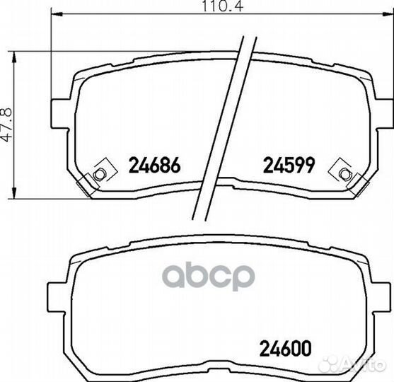 Колодки тормозные дисковые зад NP6033 nissh