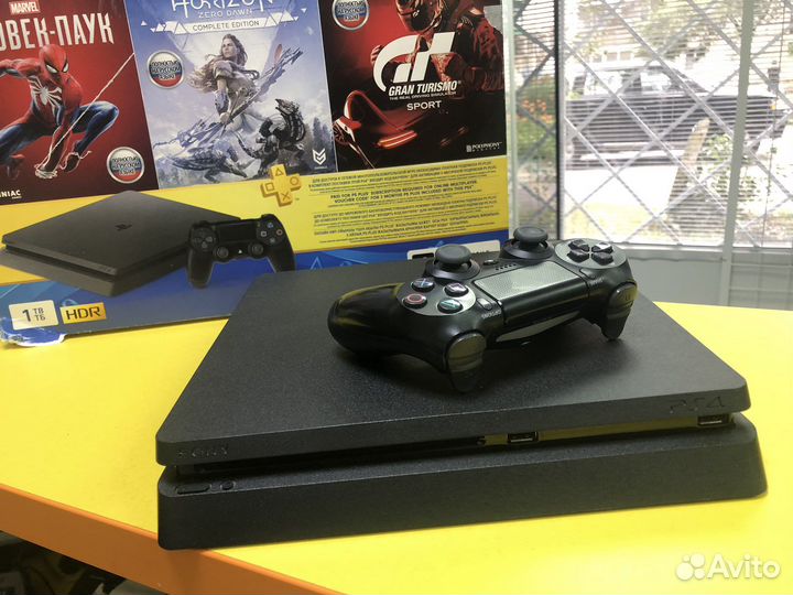 Sony PlayStation 4 Slim 1 tb / 9 игр / гарантия