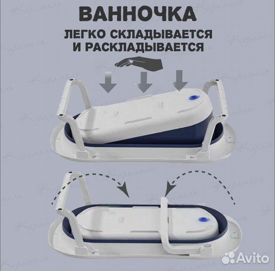 Детская ванночка для купания складная