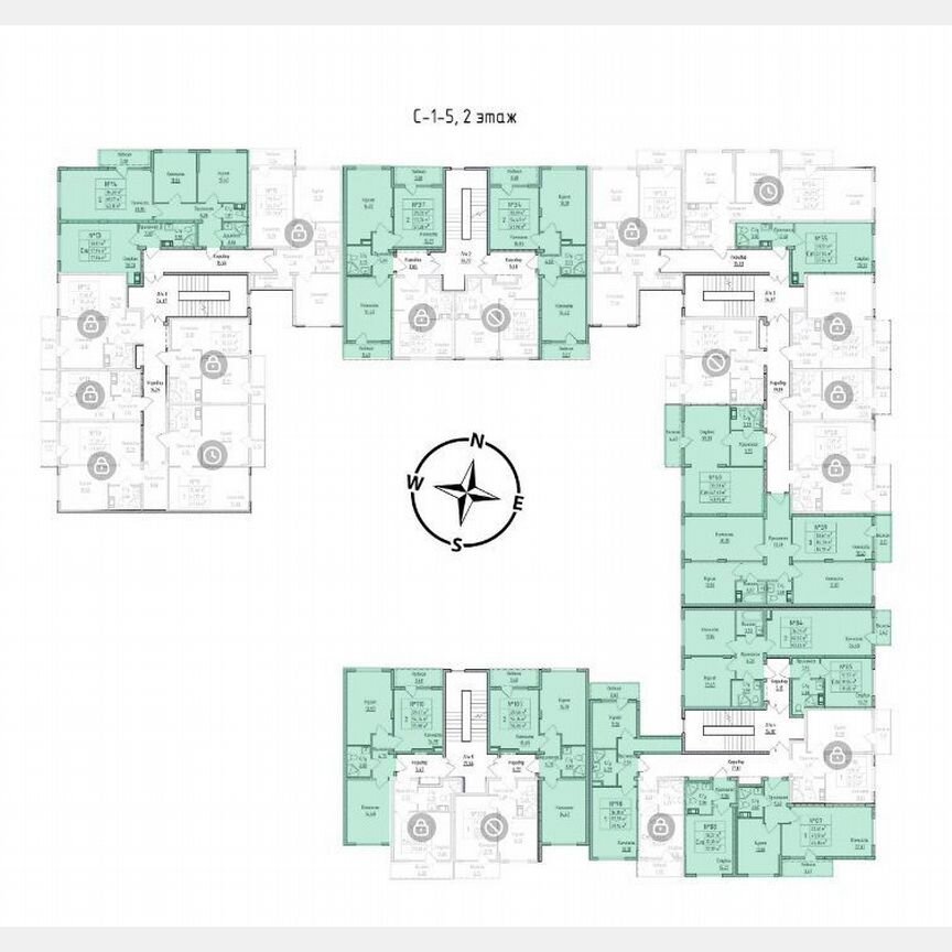 1-к. квартира, 44 м², 2/4 эт.