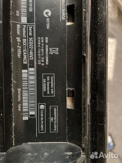 Ноутбук HP g6-2165sr на запчасти